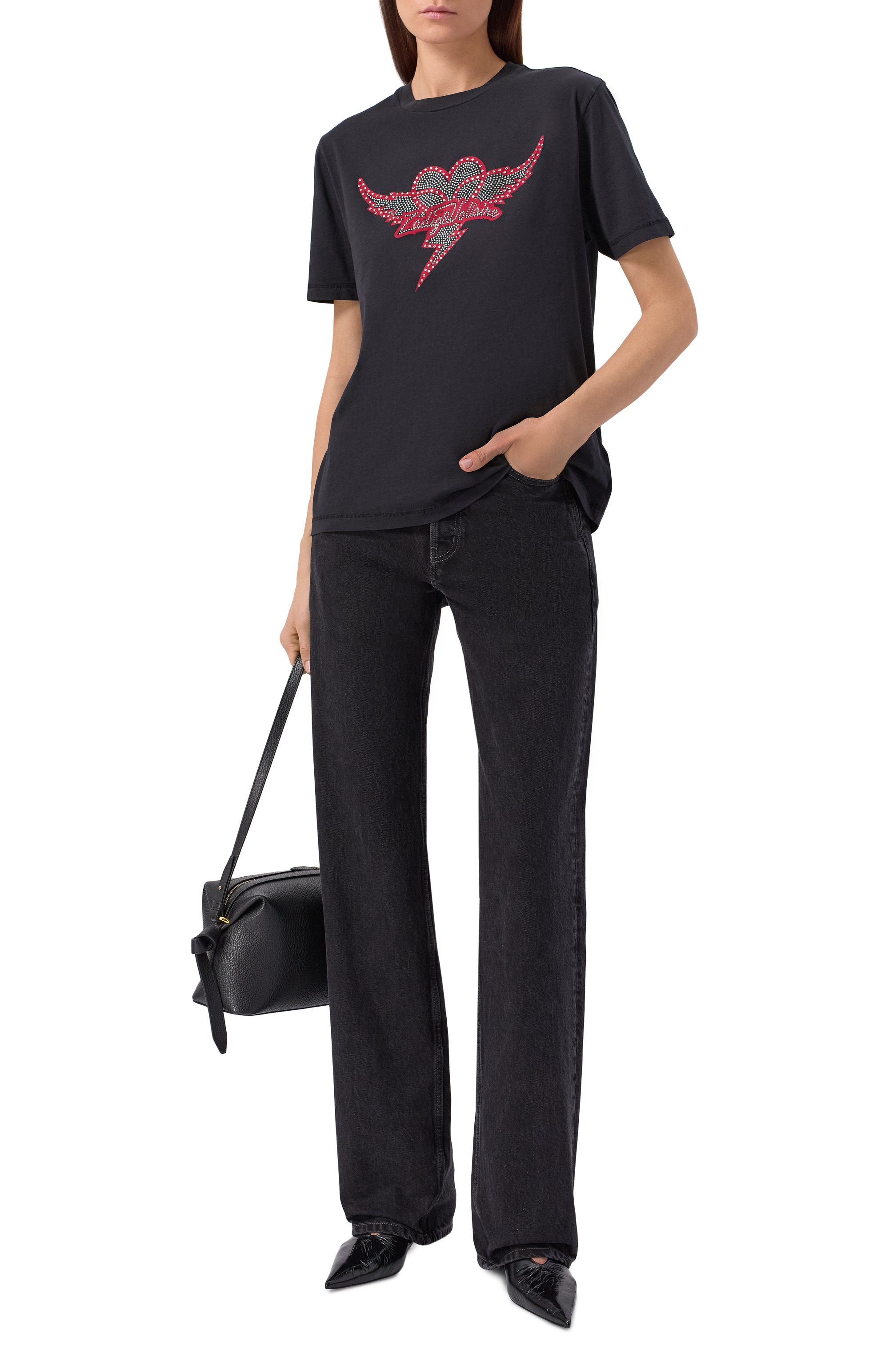 Хлопковая футболка ZADIG AND VOLTAIRE, арт. JWTS02856, фото 2