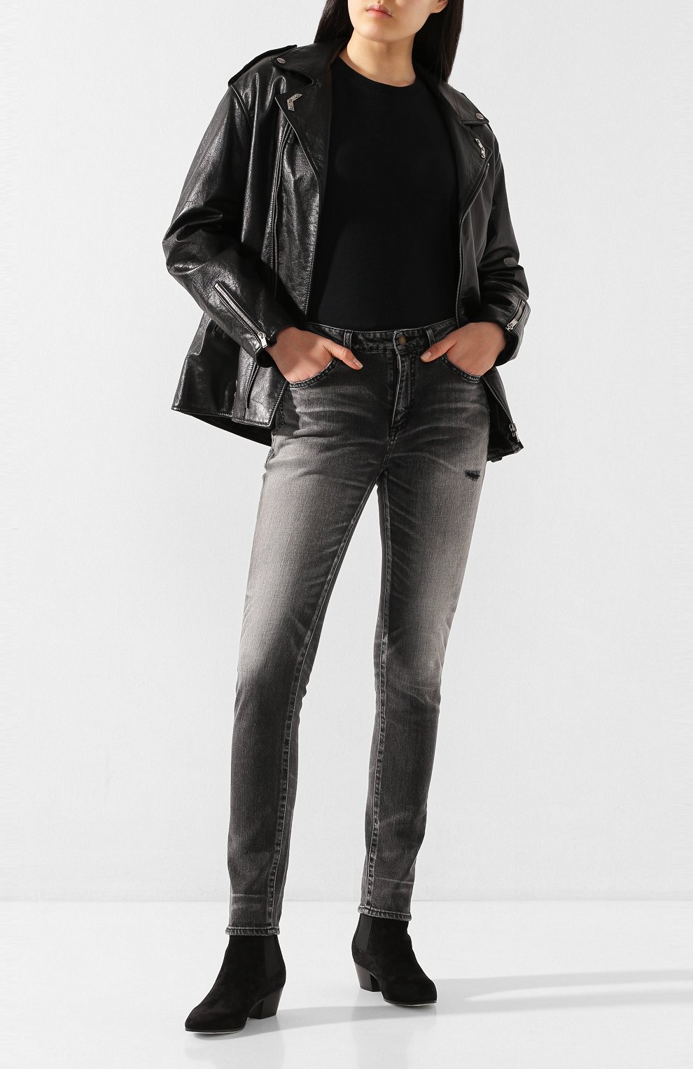 Кожаная куртка SAINT LAURENT, арт. 589446/Y5RD2, фото 2