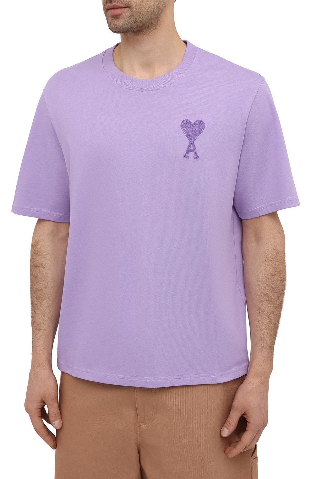 Хлопковая футболка AMI, арт. E21HJ128.726, фото 3