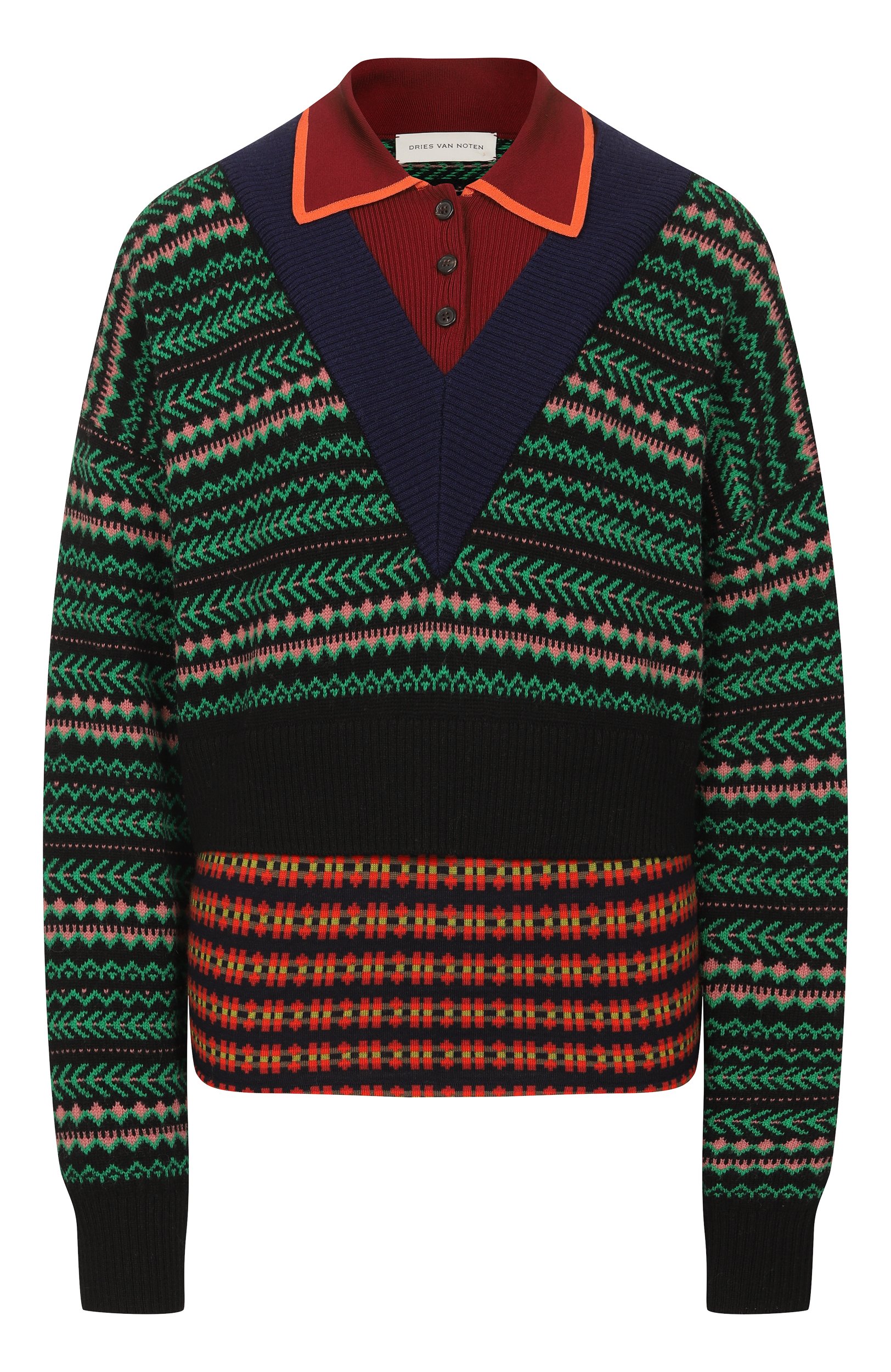 Поло из шерсти и вискозы DRIES VAN NOTEN, арт. 011226/4760, фото 1