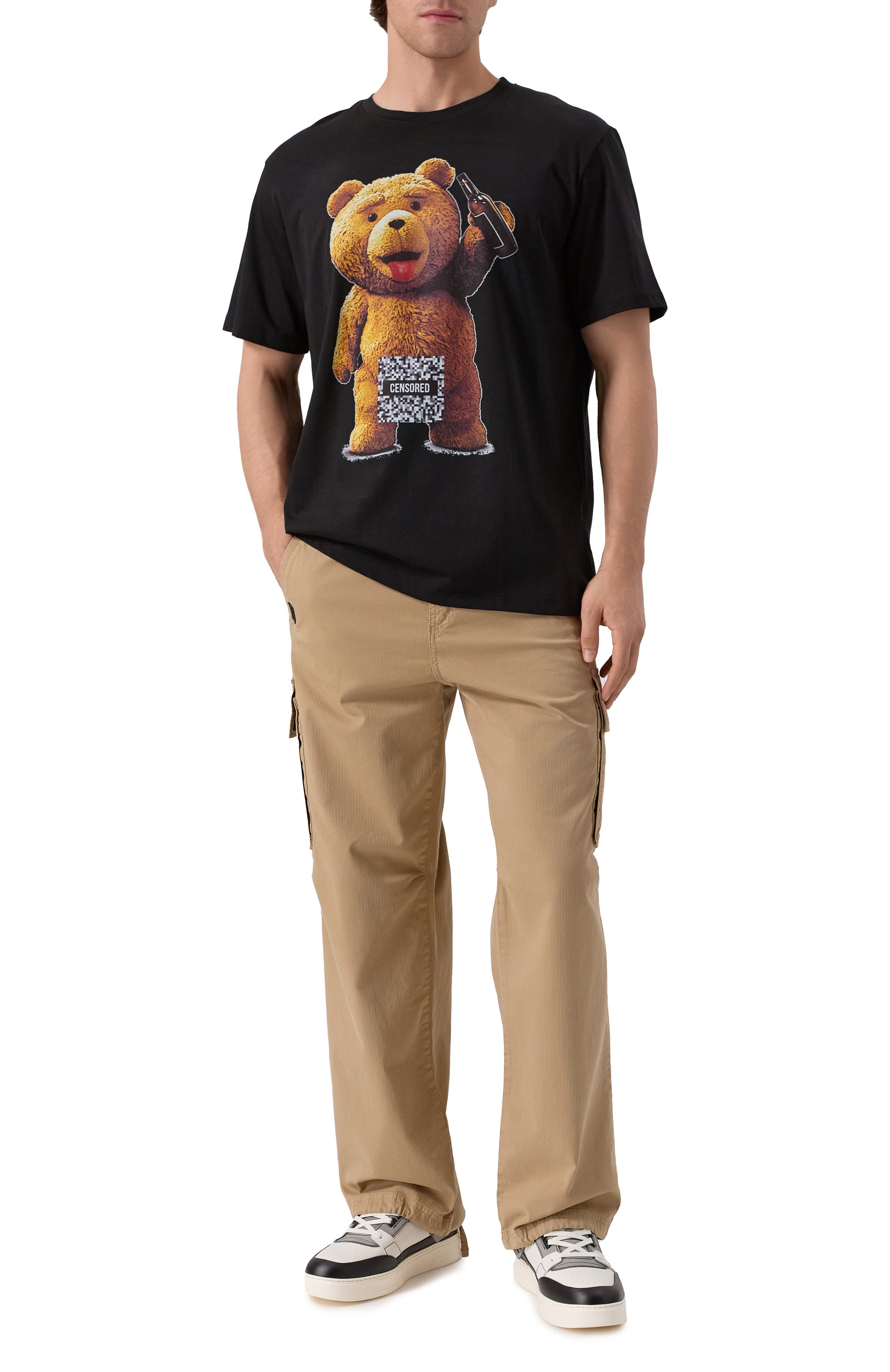 Хлопковая футболка BISIBIGLIO черного цвета по цене 12800 руб., арт. SEG TEDDY CENS, фото 2 Хлопковая футболка BISIBIGLIO, арт. SEG TEDDY CENS, фото 2