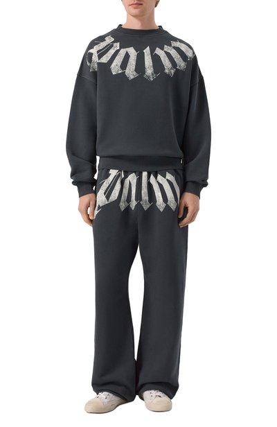 Хлопковые джоггеры PALM ANGELS темно-серого цвета по цене 47550 руб., арт. PAMCH005FL001, фото 2 Хлопковые джоггеры PALM ANGELS, арт. PAMCH005FL001, фото 2