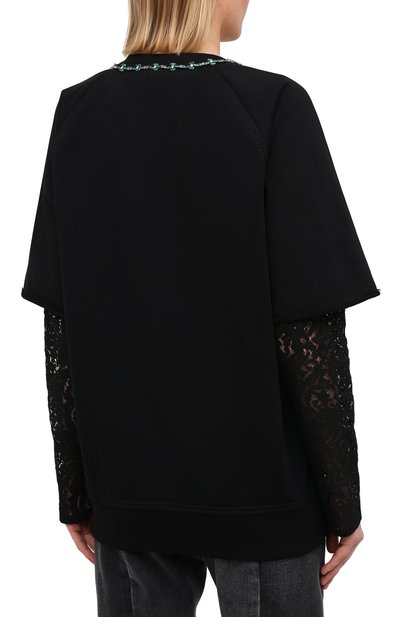 Свитшот N21 черного цвета по цене 44650 руб., арт. 20I N2S0/E041/4100, фото 4 Свитшот N21, арт. 20I N2S0/E041/4100, фото 4