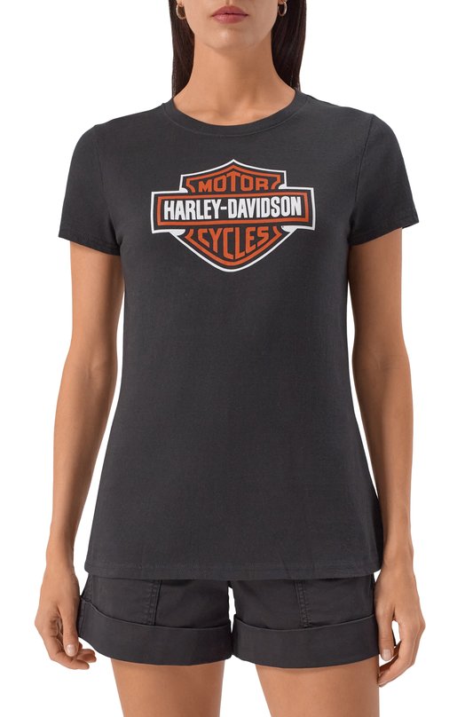 Хлопковая футболка Harley-Davidson 99095-24VW Чёрный  99095-24VW Фото 3