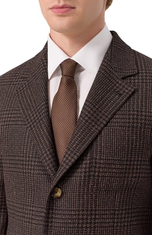 Шелковый галстук Kiton UCRVKLC06L3708 Коричневый  UCRVKLC06L3708 Фото 2