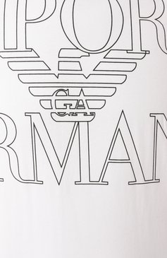 Мужская хлопковая футболка EMPORIO ARMANI белого цвета, арт. EM000574/AF12326 | Фото 6 (Драгоценные камни: Проставлено; Материал сплава: Проставлено; Рукава: Короткие; Длина (для топов): Стандартные; Принт: С принтом; Стили: Кэжуэл; Материал внешний: Хлопок; Кросс-КТ: Джерси; Мужское Кросс-КТ: Футболка-одежда)
