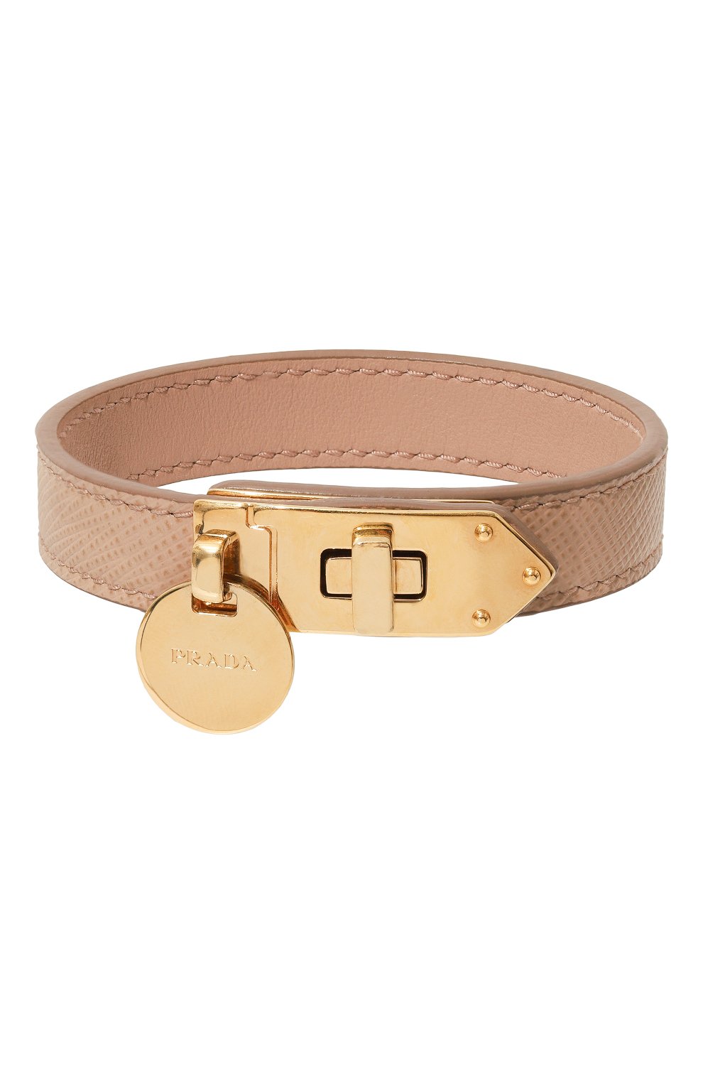 Кожаный браслет PRADA бежевого цвета по цене 35000 руб., арт. 1IB109-053-F0236, фото 1 Кожаный браслет PRADA, арт. 1IB109-053-F0236, фото 1