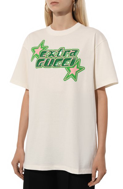 Хлопковая футболка GUCCI, арт. 776596/XJGDH, фото 3