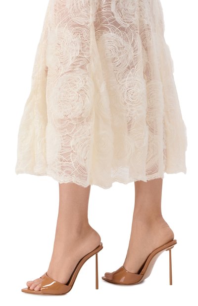 Лакированные мюли bella 120 LE SILLA светло-коричневого цвета по цене 75500 руб., арт. 6622C100BXPP, фото 2 Лакированные мюли bella 120 LE SILLA, арт. 6622C100BXPP, фото 2