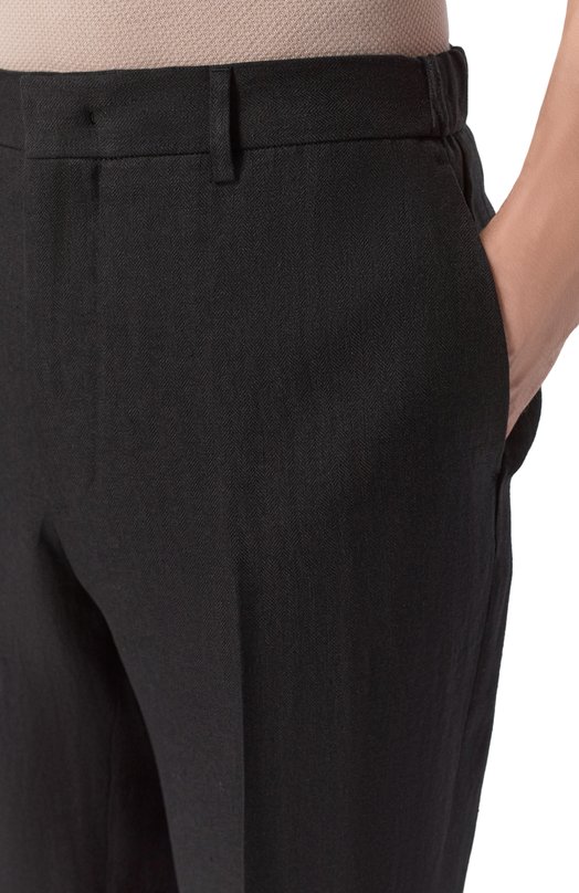 Льняные брюки Andrea Campagna LUCAN0 ELAX/AN1801 Чёрный  LUCAN0 ELAX/AN1801 Фото 5