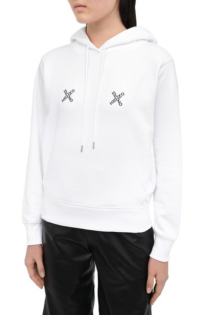 Хлопковое худи kenzo sport KENZO белого цвета по цене 42100 руб., арт. FA62SW8704MS, фото 3 Хлопковое худи kenzo sport KENZO, арт. FA62SW8704MS, фото 3