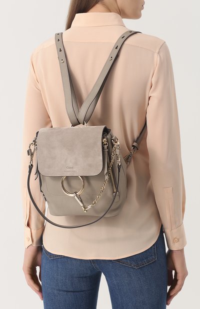 Рюкзак faye CHLOÉ светло-серого цвета по цене 199500 руб., арт. 3S1233-HEU, фото 5 Рюкзак faye CHLOÉ, арт. 3S1233-HEU, фото 5