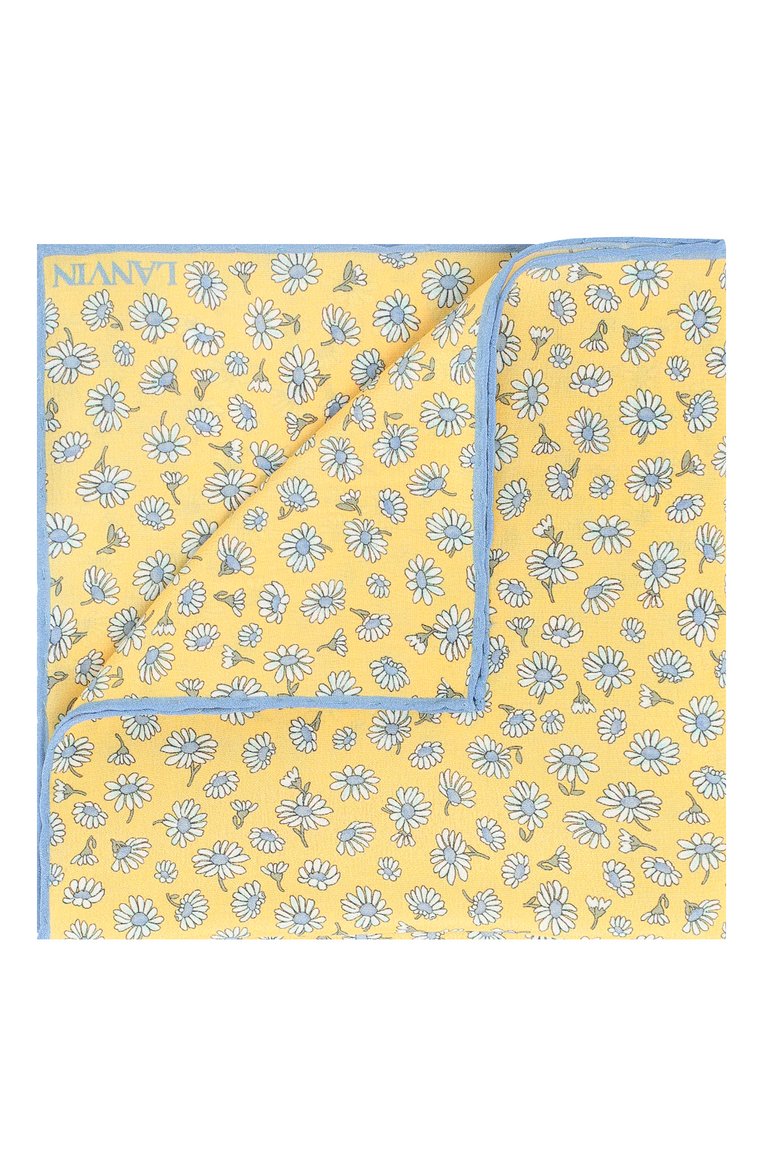 Мужской шелковый платок LANVIN желтого цвета, арт. 2915/HANDKERCHIEF | Фото 1 (Материал: Текстиль, Шелк; Нос: Не проставлено)