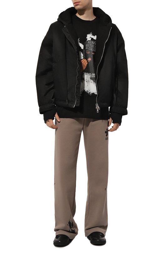 Хлопковые брюки Comme des Fuckdown CFABM01323 Коричневый  CFABM01323 Фото 2