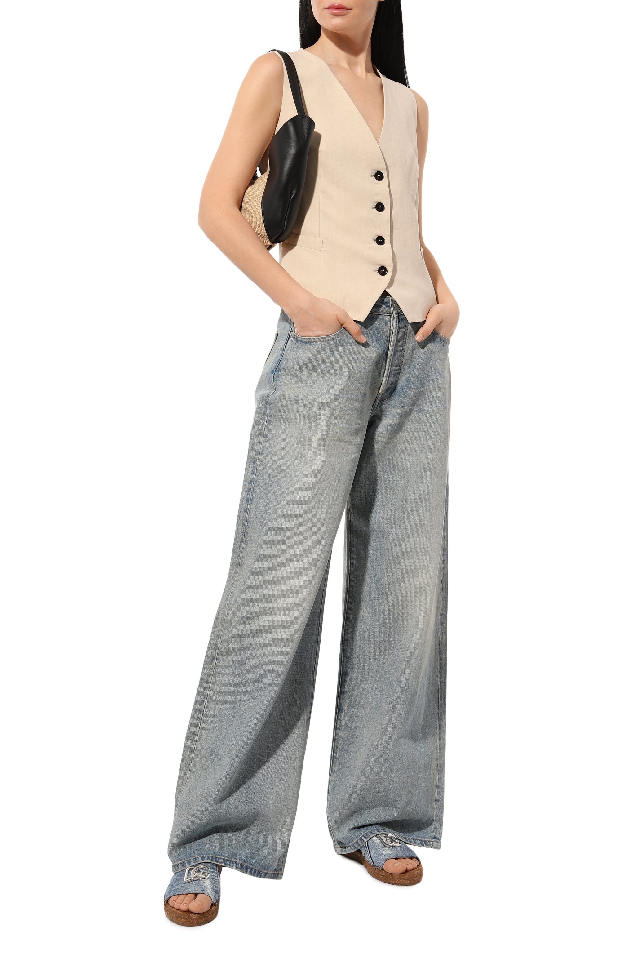 Текстильные шлепанцы DOLCE & GABBANA, арт. CE0124/AS004, фото 2