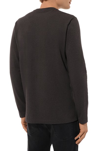 Хлопковый лонгслив CORNELIANI темно-серого цвета по цене 17550 руб., арт. 94G581-9425040, фото 4 Хлопковый лонгслив CORNELIANI, арт. 94G581-9425040, фото 4