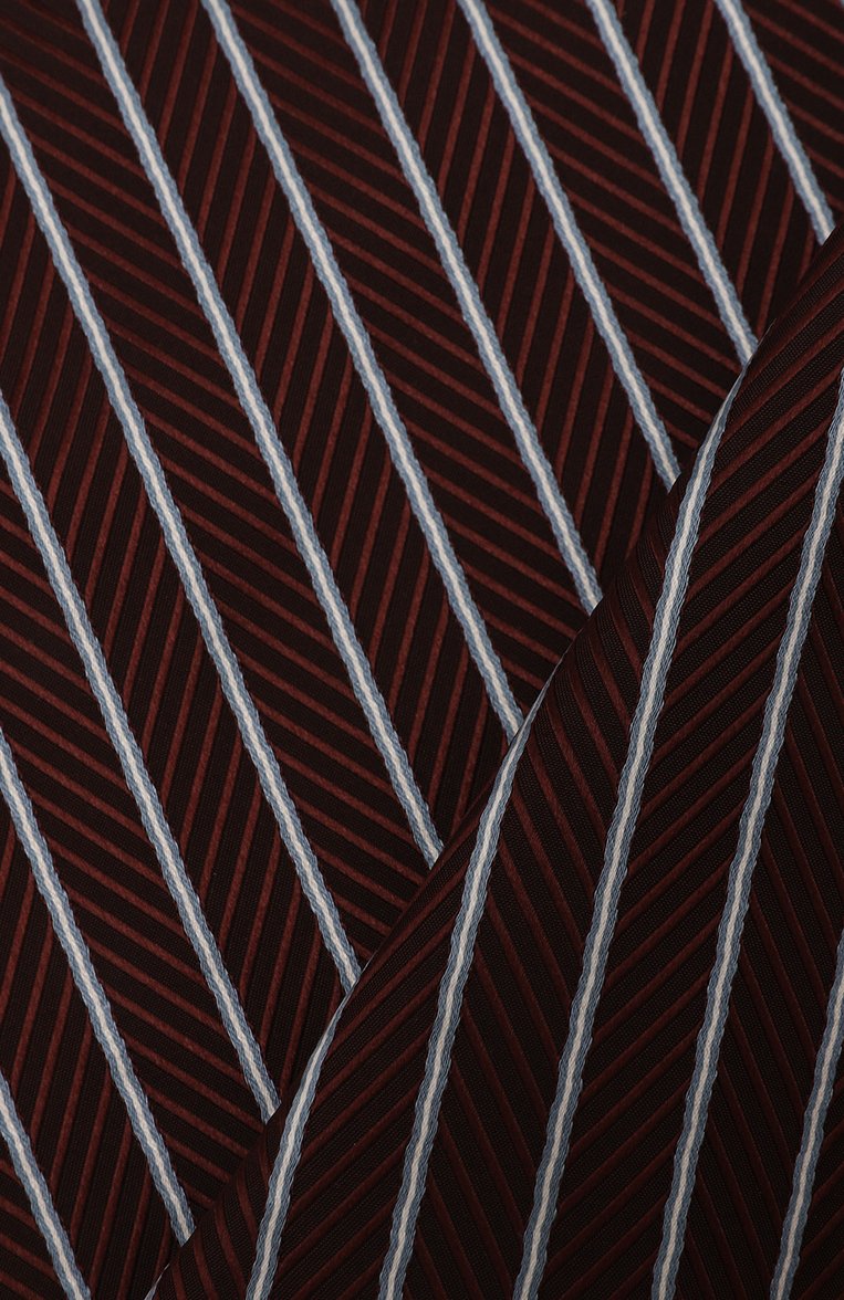 Мужской шелковый платок GIORGIO ARMANI бордового цвета, арт. 360023/4F924 | Фото 2 (Нос: Не проставлено; Материал: Шелк, Текстиль)