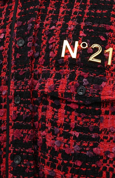 Куртка из хлопка и шерсти N21 красного цвета по цене 87450 руб., арт. 20I N2P0/0041/1052, фото 5 Куртка из хлопка и шерсти N21, арт. 20I N2P0/0041/1052, фото 5