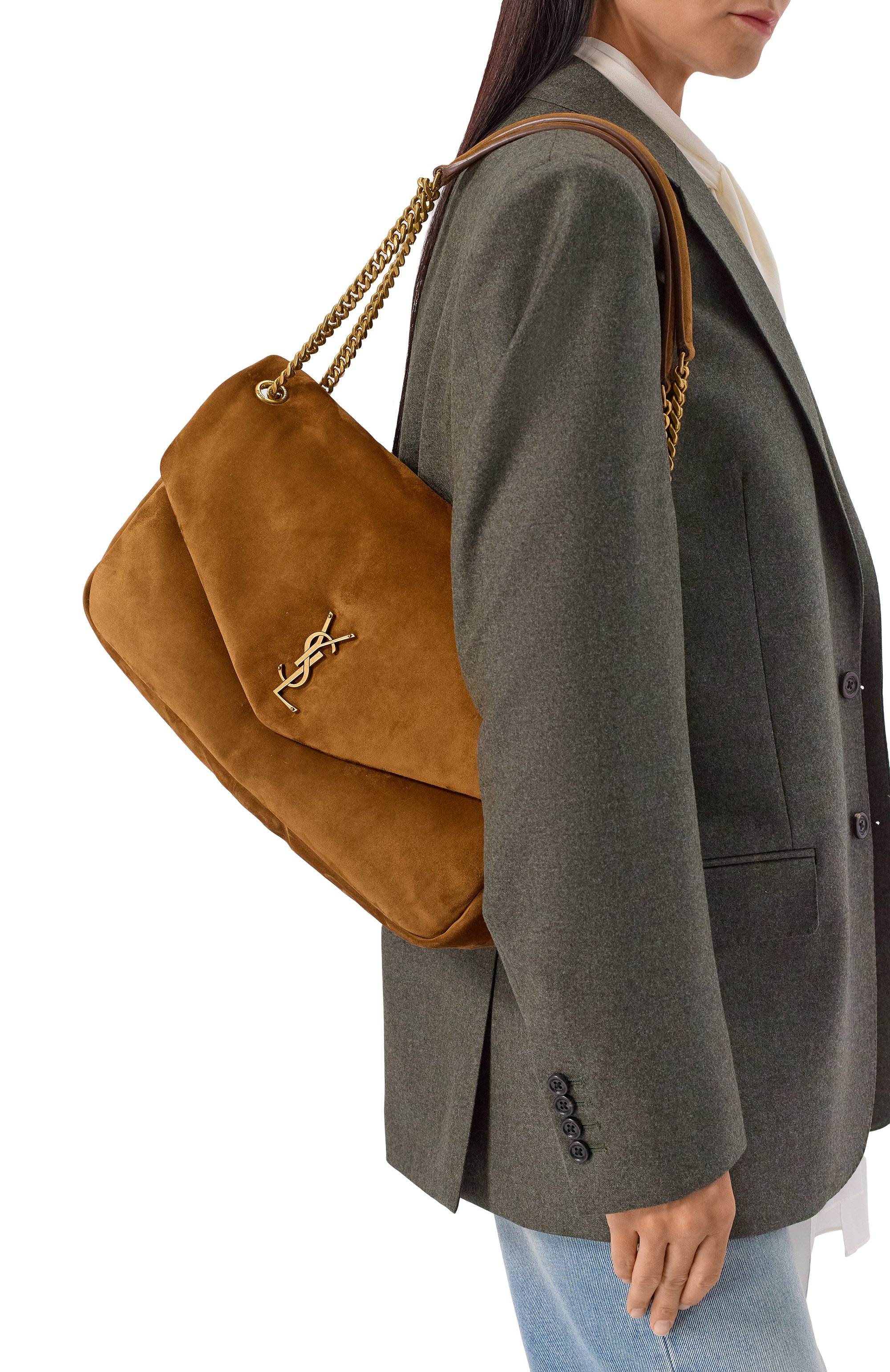 Сумка calypso large SAINT LAURENT, арт. 777399/1U80W, фото 2