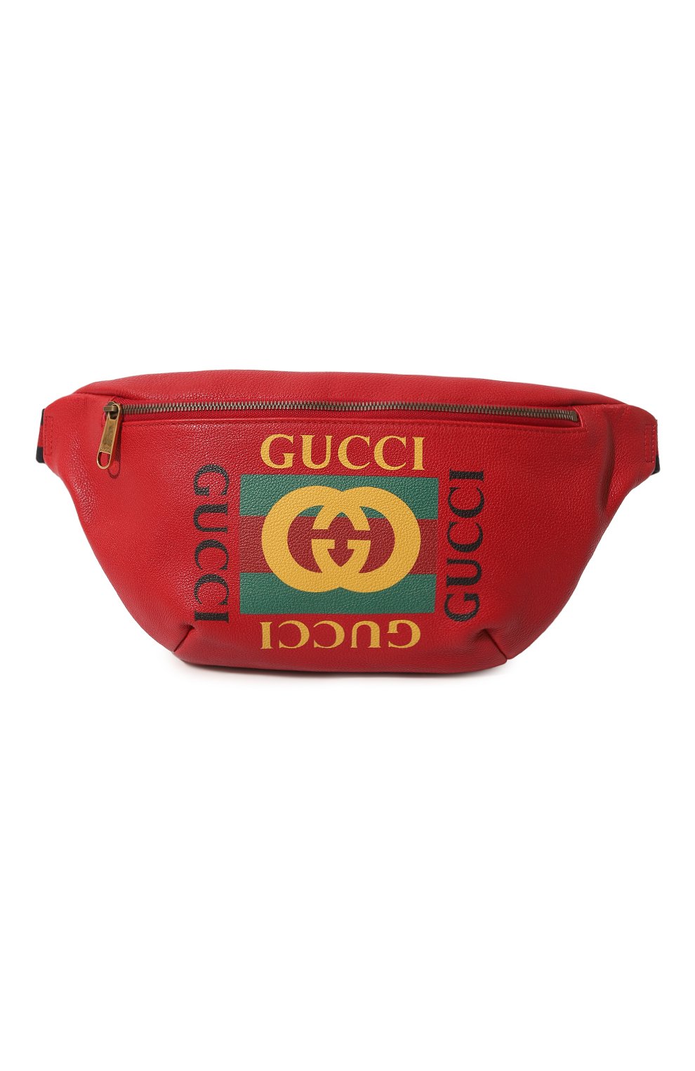 Кожаная поясная сумка GUCCI красного цвета по цене 141120 руб., арт. 530412 0GDCT, фото 1 Кожаная поясная сумка GUCCI, арт. 530412 0GDCT, фото 1