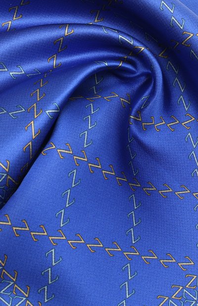 Шелковый платок ZILLI синего цвета по цене 9900 руб., арт. 51200/HANDKERCHIEF, фото 2 Шелковый платок ZILLI, арт. 51200/HANDKERCHIEF, фото 2