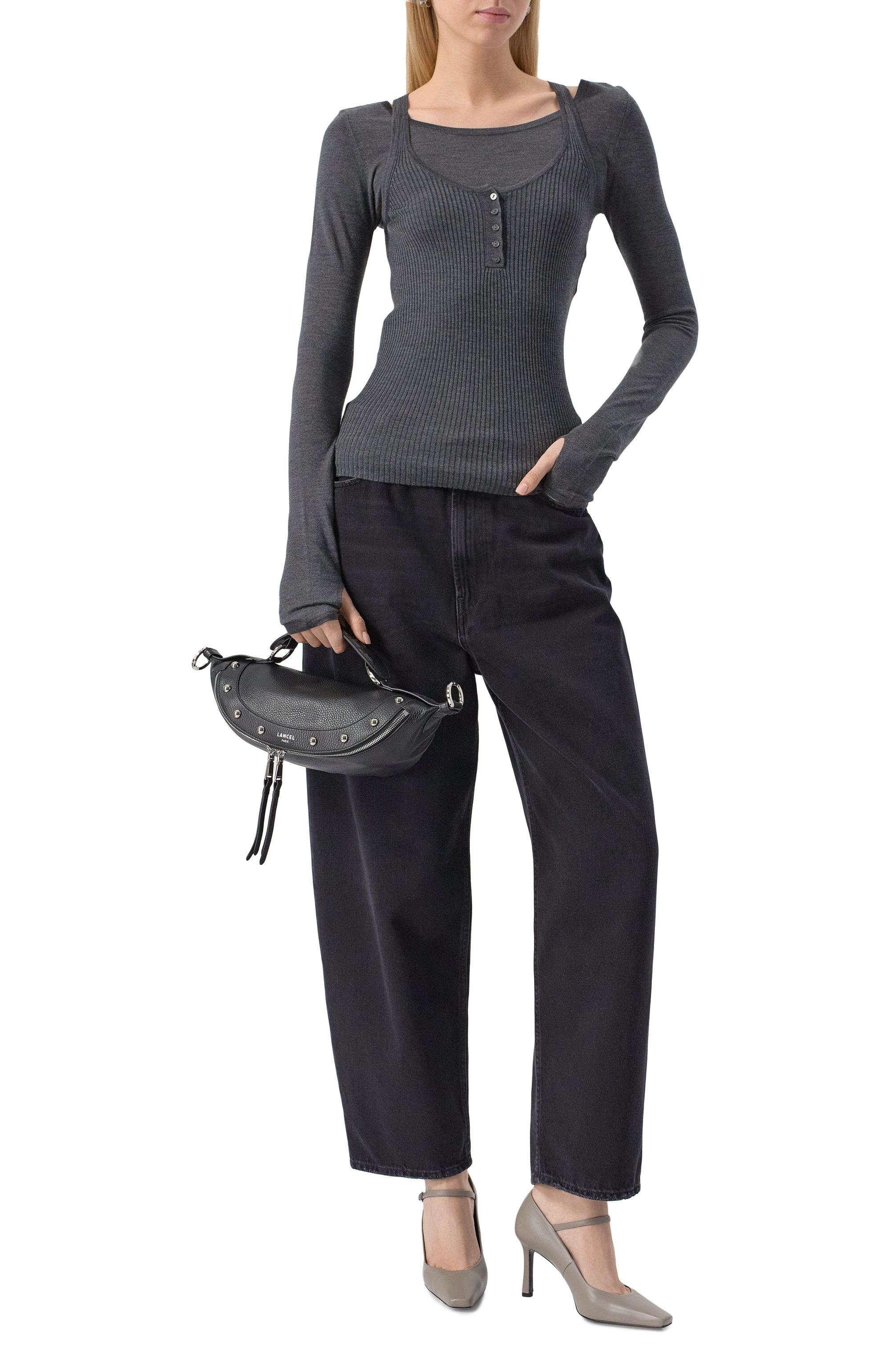 Сумка origami small LANCEL черного цвета по цене 61400 руб., арт. A13379, фото 7 Сумка origami small LANCEL, арт. A13379, фото 7