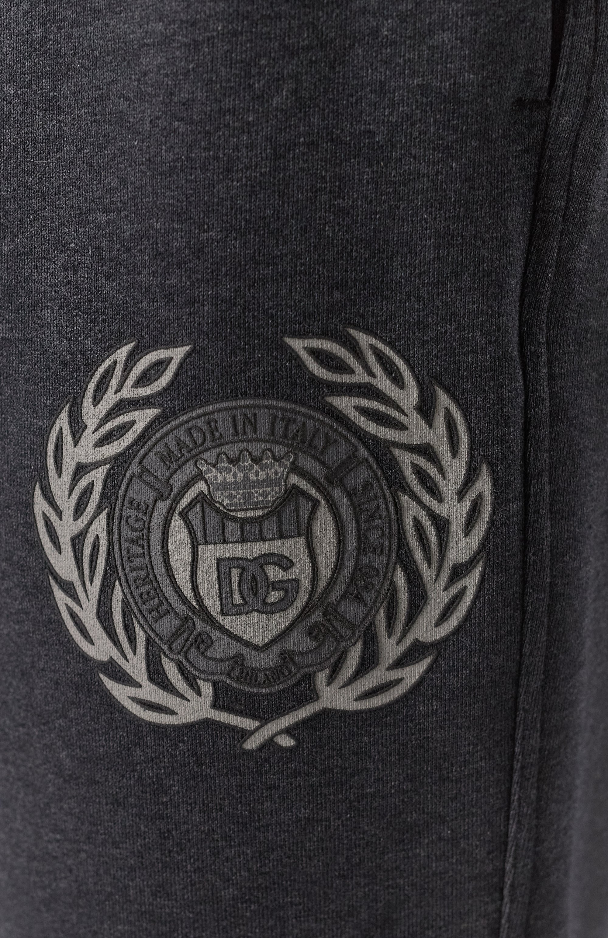 Хлопковые джоггеры DOLCE & GABBANA темно-серого цвета по цене 87550 руб., арт. GP0M3T/G703W, фото 5 Хлопковые джоггеры DOLCE & GABBANA, арт. GP0M3T/G703W, фото 5