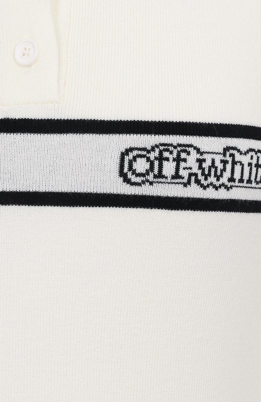 Поло из вискозы Off-White 0WHV005S25KNI0010A10 Белый  0WHV005S25KNI0010A10 Фото 6