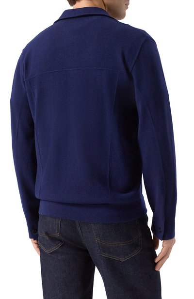 Кашемировая рубашка KITON синего цвета по цене 464500 руб., арт. UMK077902, фото 4 Кашемировая рубашка KITON, арт. UMK077902, фото 4