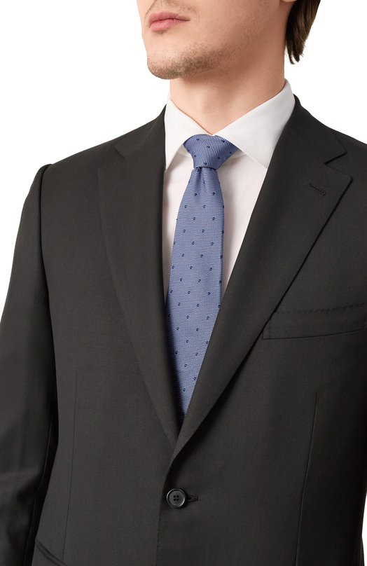 Шелковый галстук Corneliani 25U302-2520307 Синий  25U302-2520307 Фото 2