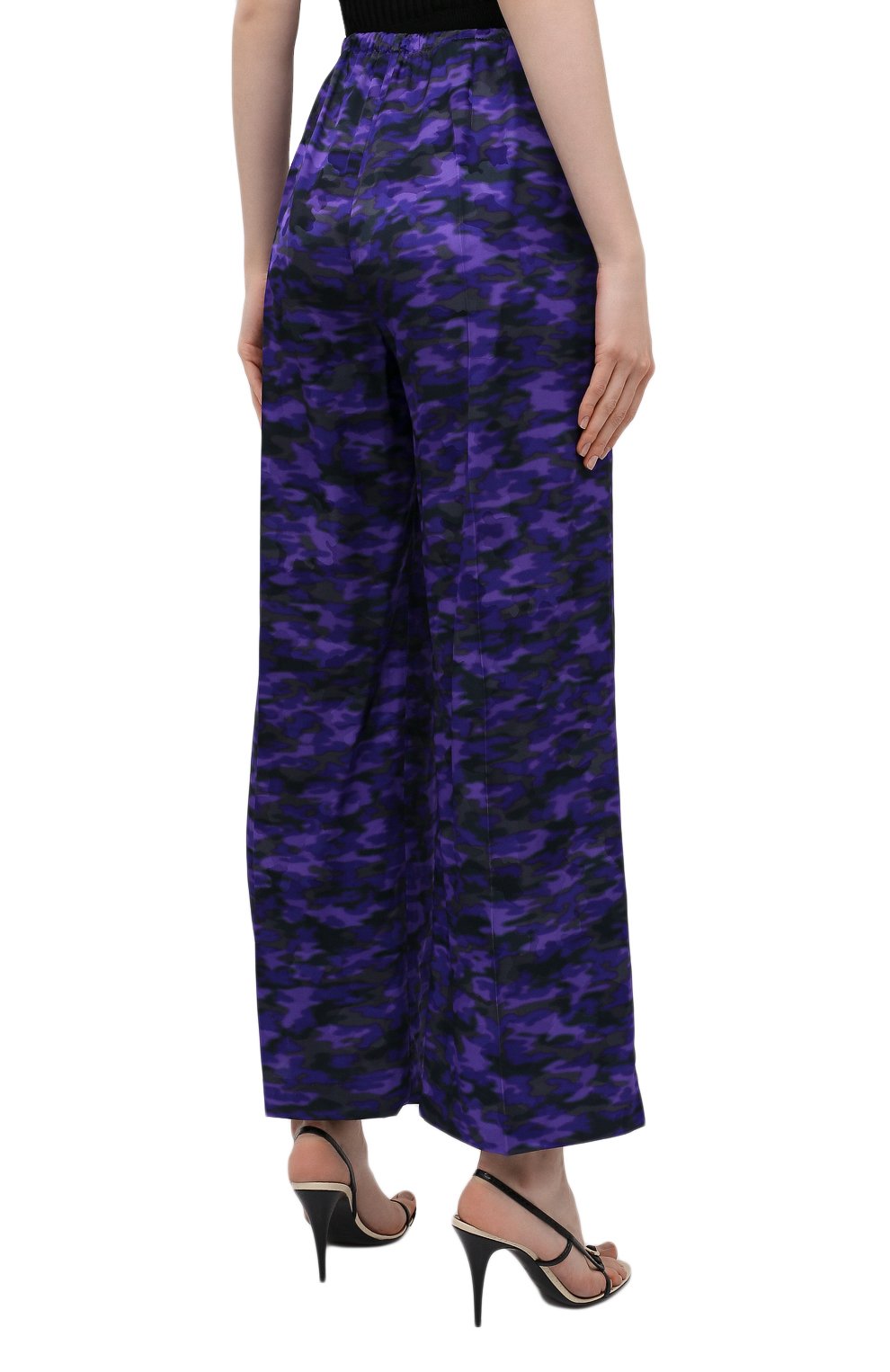 Брюки из вискозы DRIES VAN NOTEN фиолетового цвета по цене 64800 руб., арт. 221-030966-4043, фото 4 Брюки из вискозы DRIES VAN NOTEN, арт. 221-030966-4043, фото 4