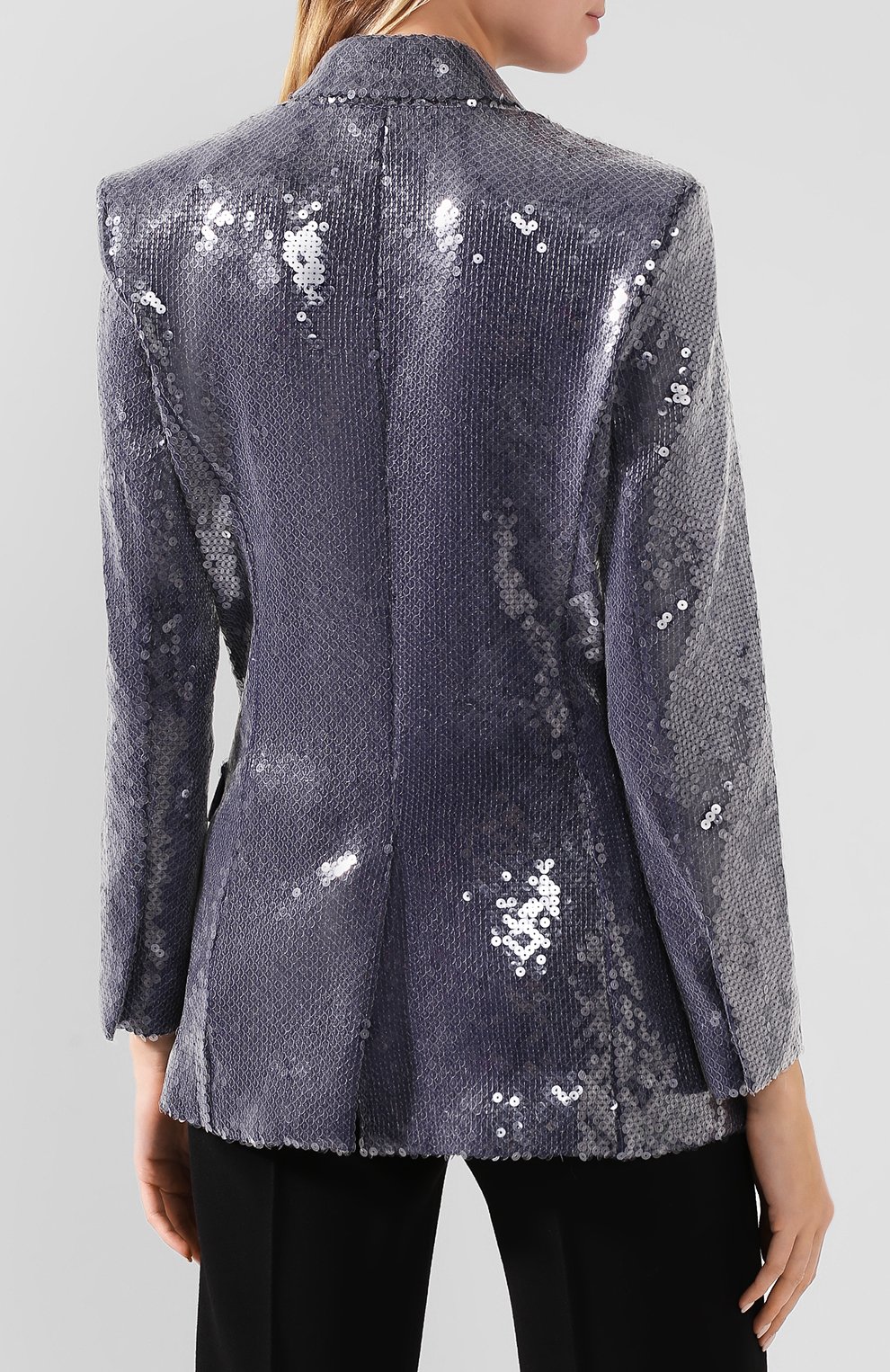 Жакет с пайетками ROLAND MOURET синего цвета по цене 216500 руб., арт. SS20/S0451/F0414, фото 4 Жакет с пайетками ROLAND MOURET, арт. SS20/S0451/F0414, фото 4