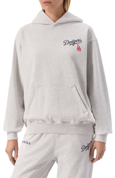 Хлопковое худи sporty & rich x la dodgers SPORTY AND RICH, арт. ST070627666GY03, фото 3
