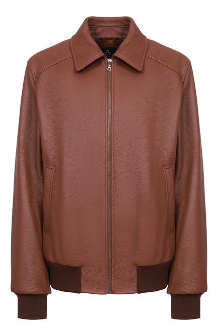 Женский кожаный бомбер MASLOV, арт. SMB63