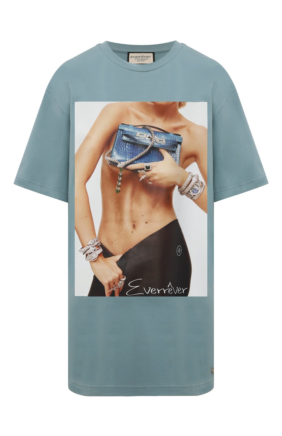 Хлопковая футболка EVERREVER, арт. RE-TS-PR-BLUE-01, фото 1