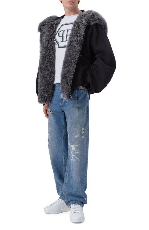 Хлопковая футболка Philipp Plein SAFC MTK8884 PJY002N Белый  SAFC MTK8884 PJY002N Фото 2