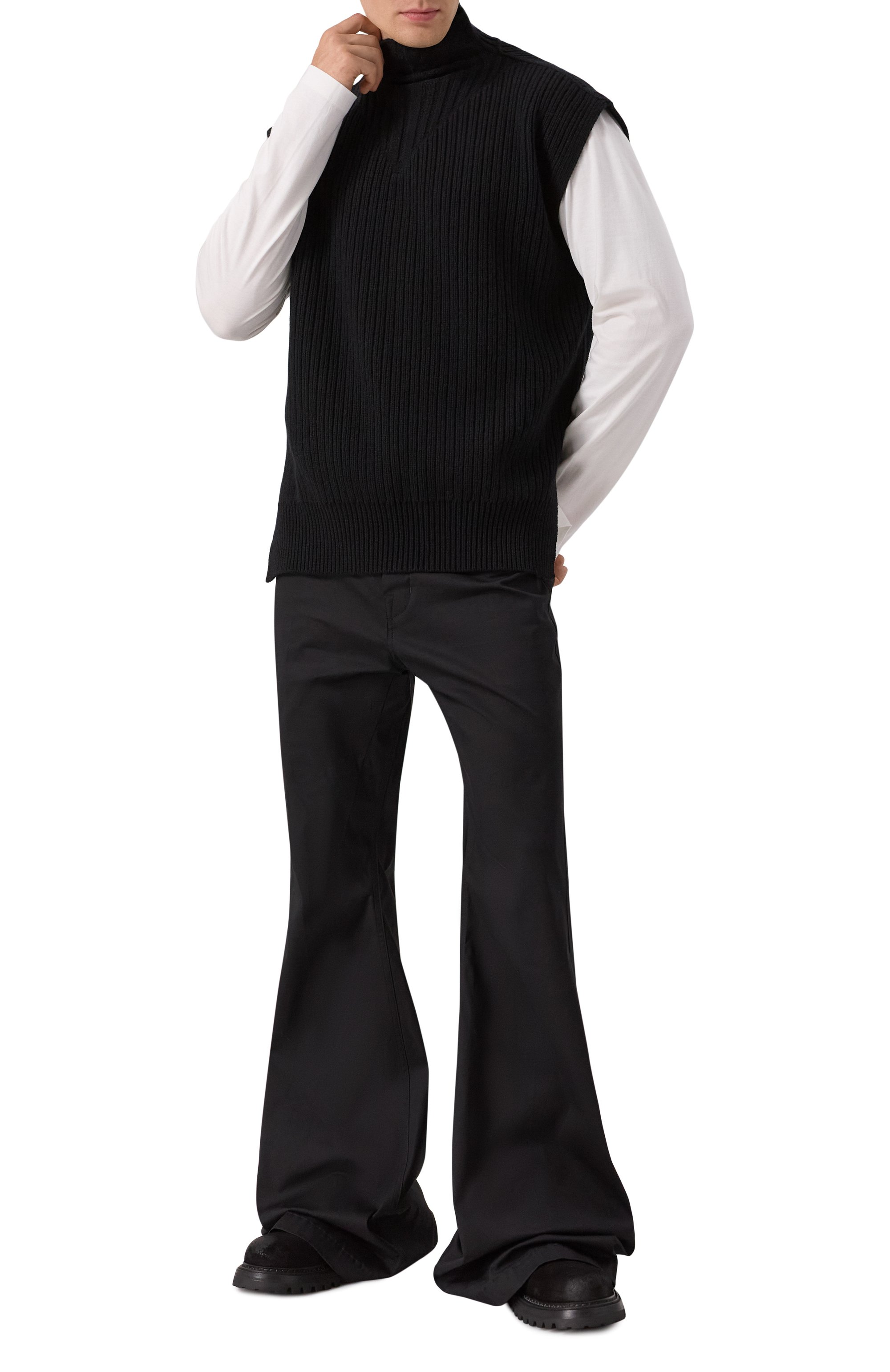 Хлопковые брюки RICK OWENS, арт. RU02E1335/TE, фото 2