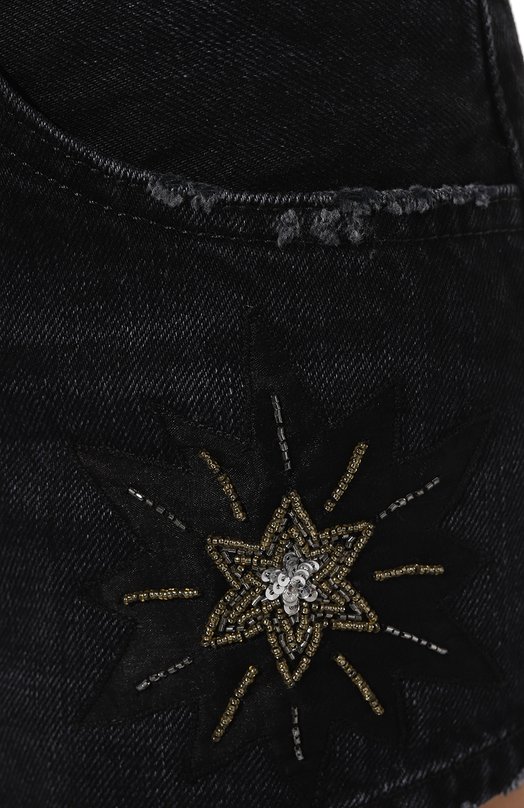 Джинсовые шорты Alanui Чёрный, фото 5