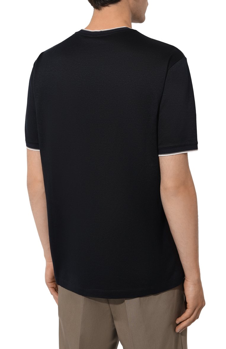 Футболка из шелка и льна GIORGIO ARMANI, арт. 3DSM75/SJGKZ, фото 1
