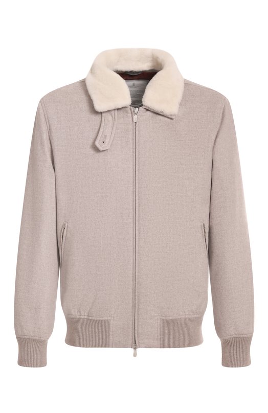 Утепленный бомбер Brunello Cucinelli MM4006889 Бежевый MM4006889