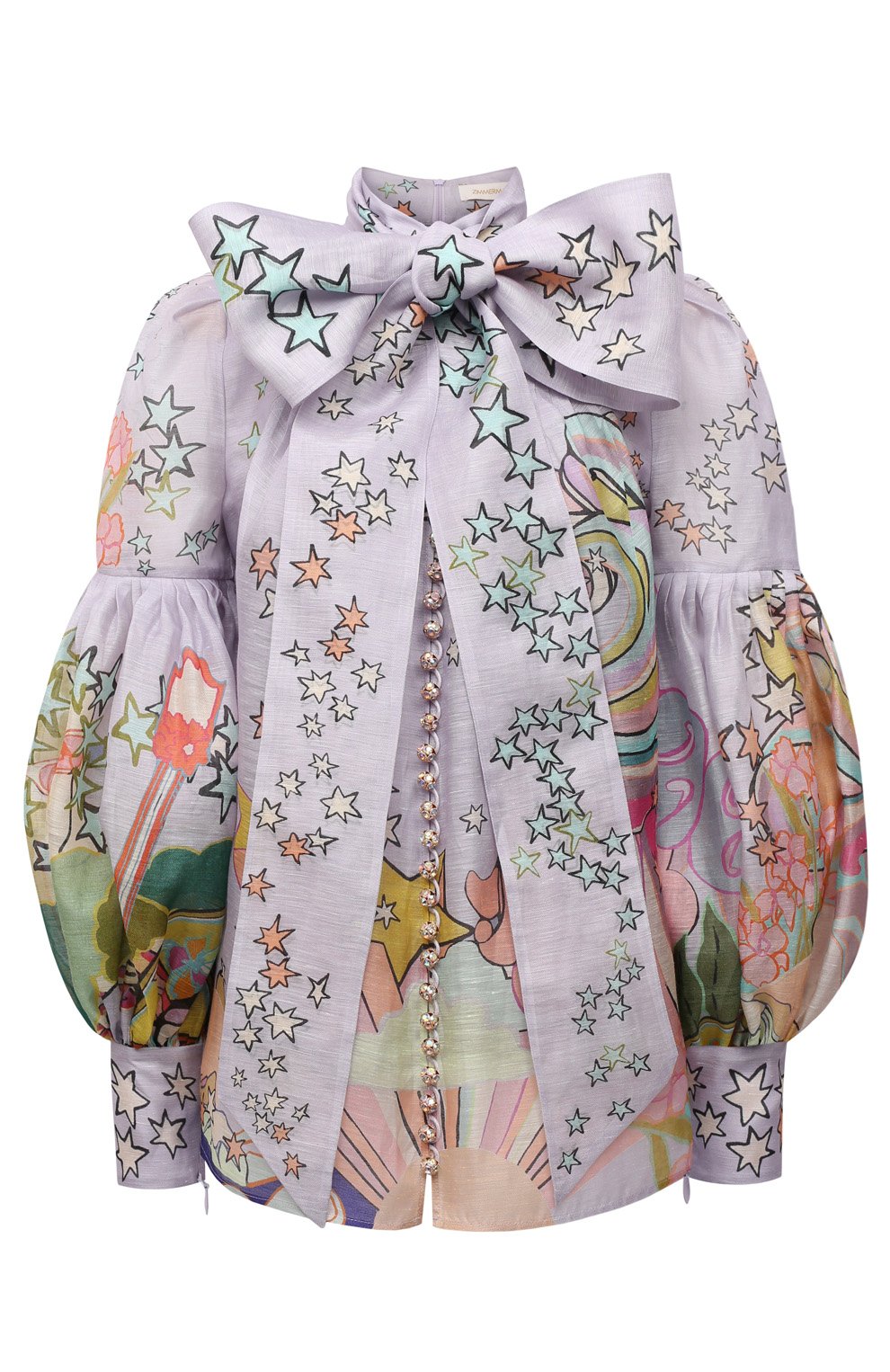 Блузка изо льна и шелка ZIMMERMANN, арт. 2012TC0N, фото 1