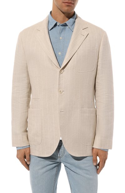 Пиджак изо льна и шерсти BRUNELLO CUCINELLI, арт. MW4617BND, фото 3