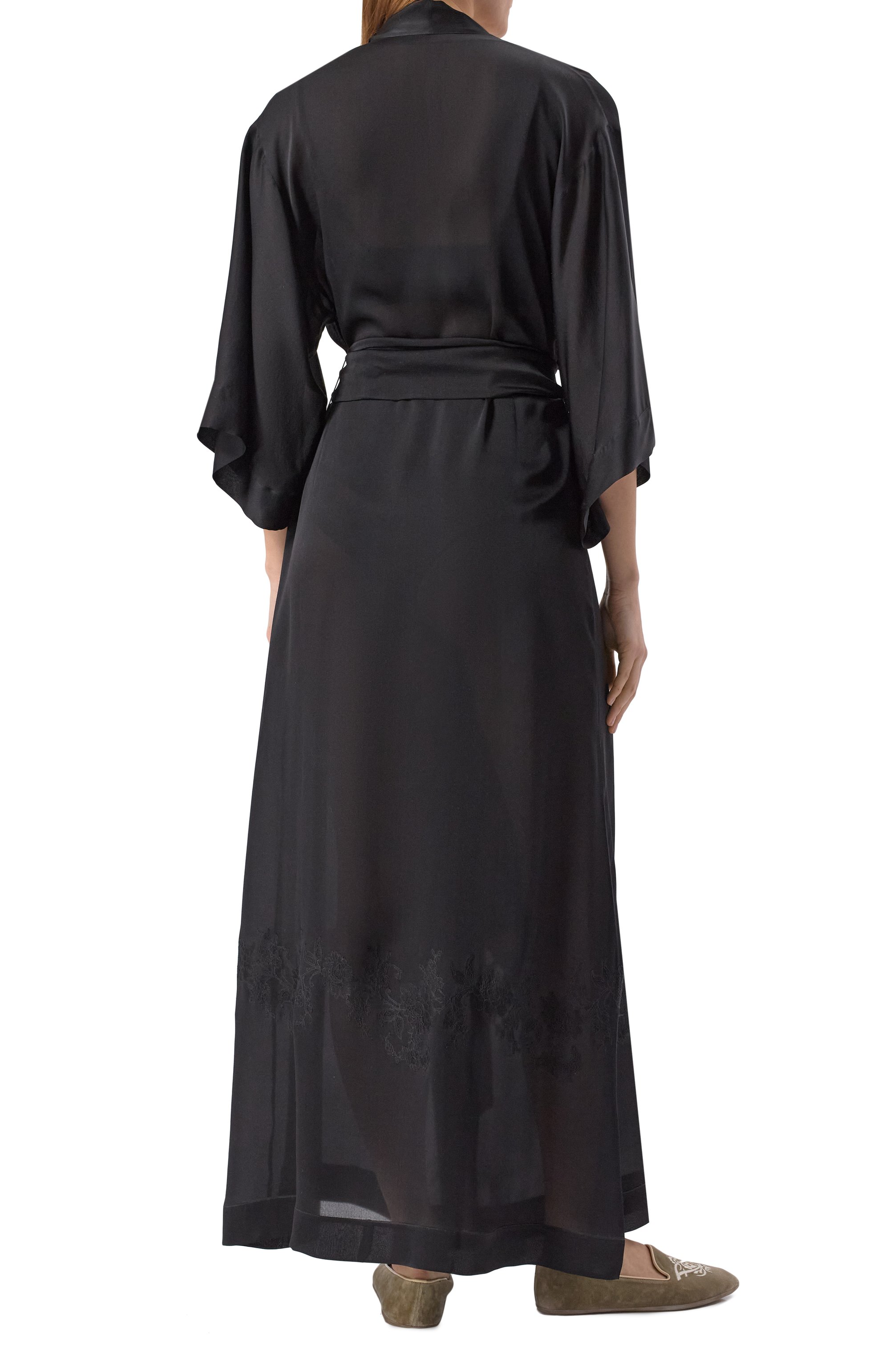 Шелковый халат CARINE GILSON, арт. SN0168TP, фото 4