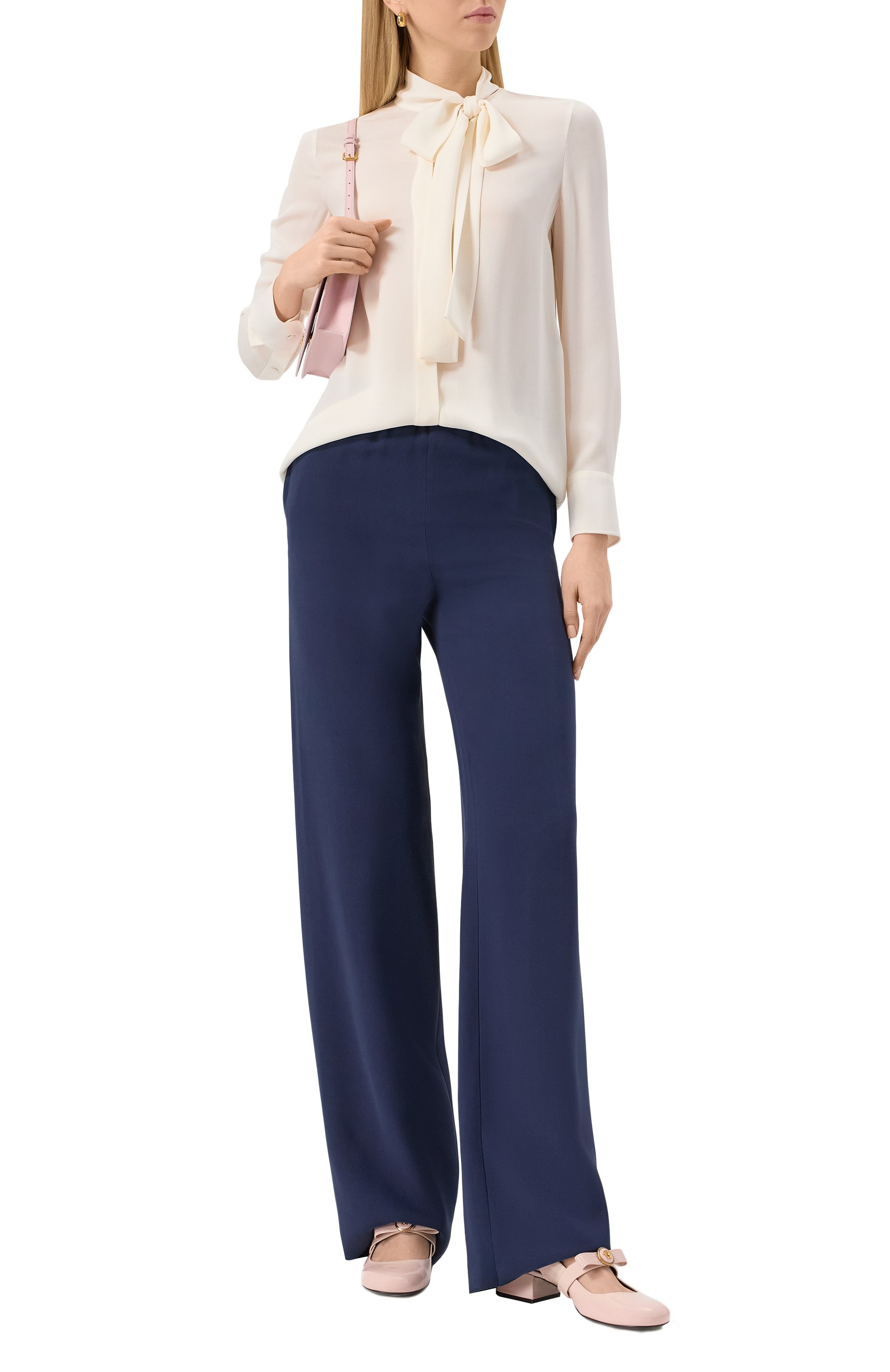 Шелковые брюки VALENTINO, арт. 6B3RB6861MM, фото 2