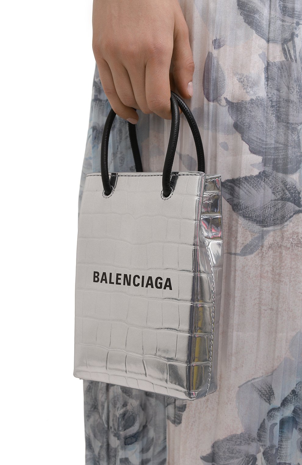 Кожаный чехол shopping для телефона BALENCIAGA, арт. 593826/1S4EN, фото 2