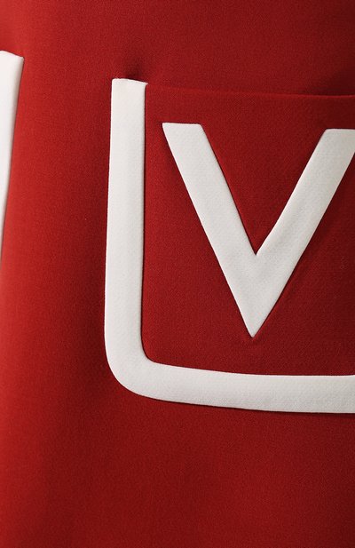 Шерстяная юбка VALENTINO красного цвета по цене 148000 руб., арт. RB3RA4E54EJ, фото 5 Шерстяная юбка VALENTINO, арт. RB3RA4E54EJ, фото 5