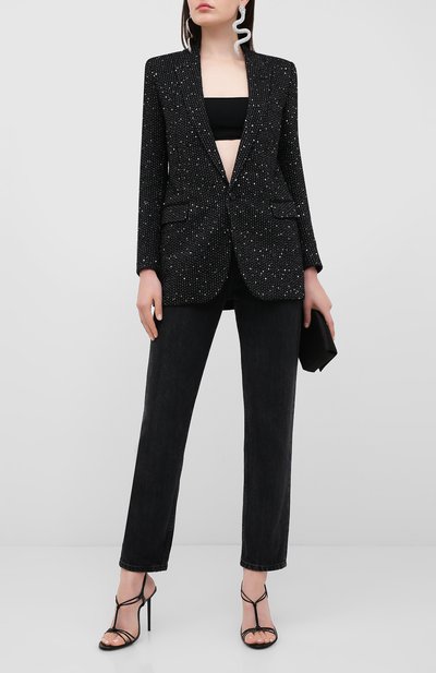 Жакет с пайетками SAINT LAURENT черного цвета по цене 346000 руб., арт. 517740/Y1A03, фото 2 Жакет с пайетками SAINT LAURENT, арт. 517740/Y1A03, фото 2