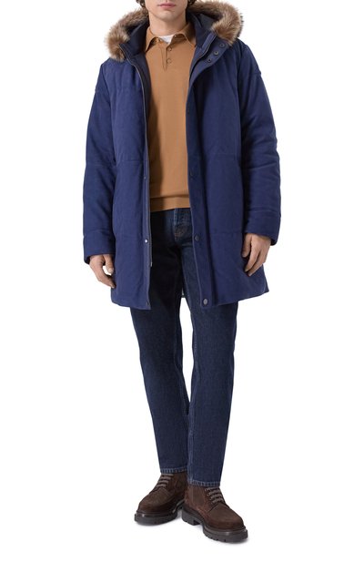 Пуховик из нубука с отделкой из енота STEFANO RICCI, арт. M7J5300435/MKFUM, фото 2