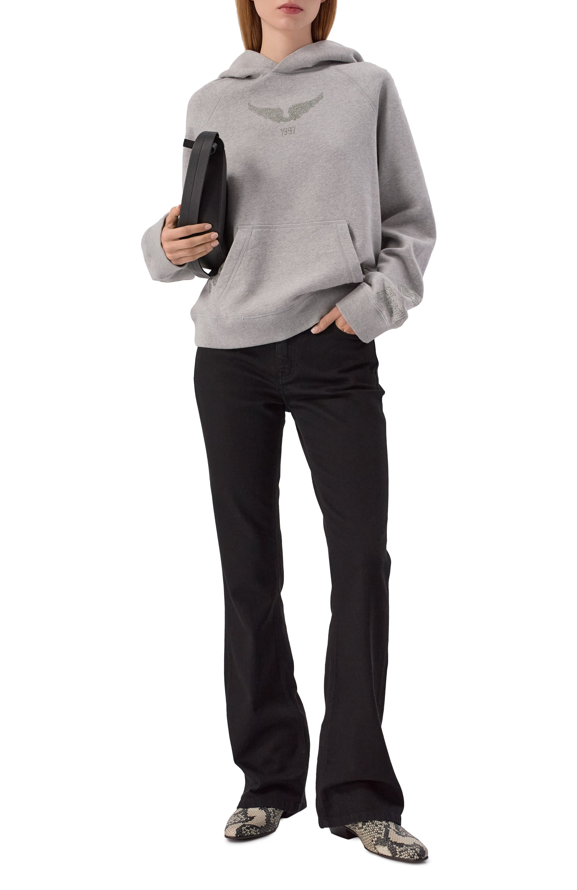 Хлопковое худи ZADIG AND VOLTAIRE, арт. JWSS01665, фото 2