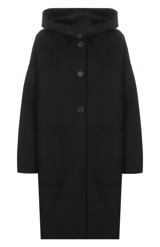 Парка из шерсти и кашемира Max Mara Studio ZINA Чёрный ZINA